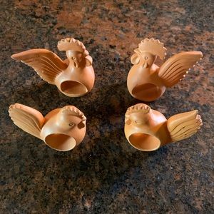 BOSTON MARKET Set of Four Napkin Rings Terracotta